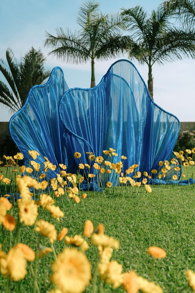 creative arch with yellow florals